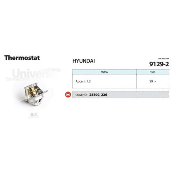 Ünüvar Termostat – 9129-2 / OEM 7700872314