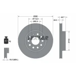 TEXTAR Ön Fren Diski – 92120705 / OEM 1K0615301AK