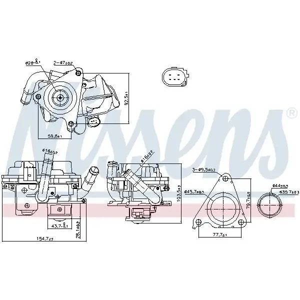 Nissens EGR Valfi – 98379 / OEM 04L131501N