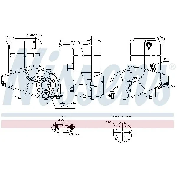 Nissens Yedek Su Deposu – 996363 / OEM 8E0121403E