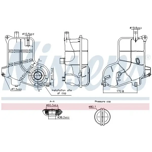 Nissens Yedek Su Deposu – 996368 / OEM 8E0121403D