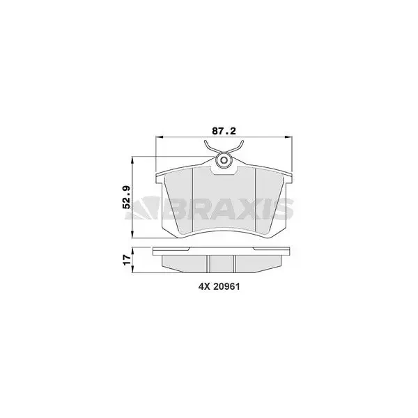 Braxis Arka Fren Balatası – AA0005 / OEM JZW698451