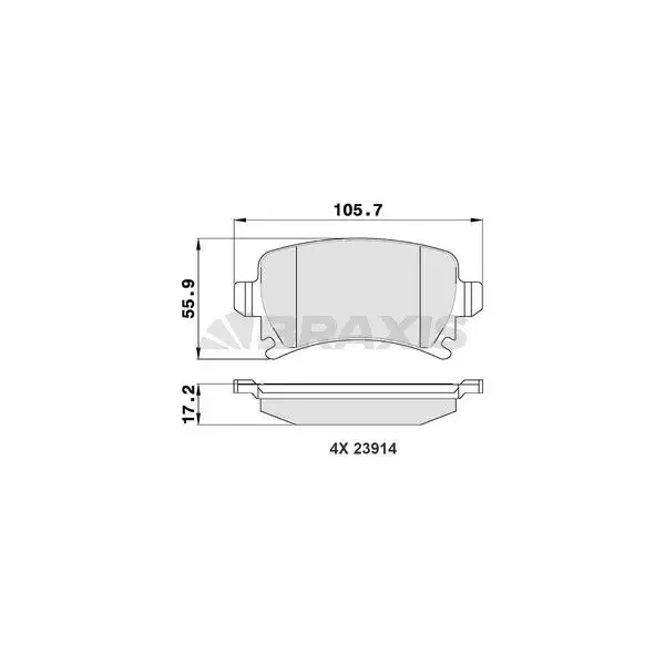 Braxis Arka Fren Balatası – AA0021 / OEM 1K0698451G