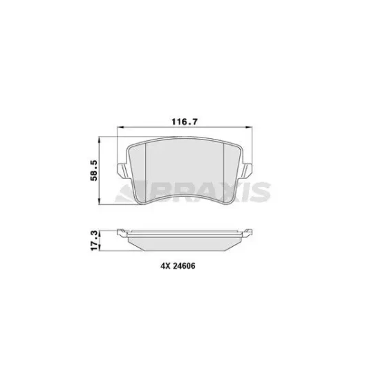 Braxis Arka Fren Balatası – AA0058 / OEM 8K0698451A ürün görseli