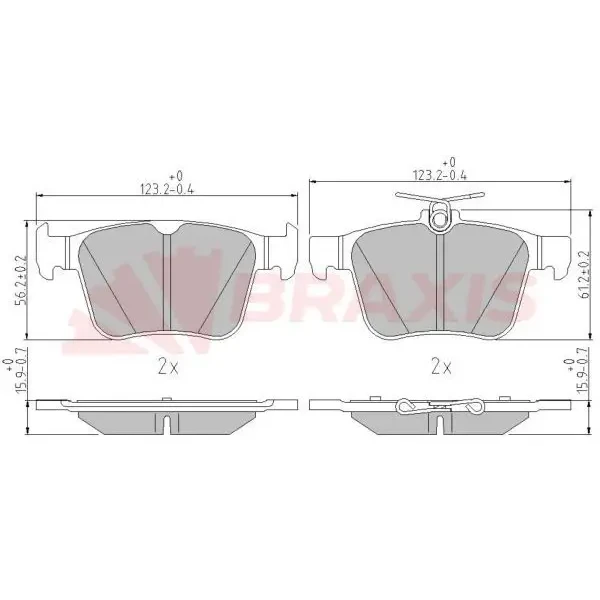 Braxis Arka Fren Balatası – AA0605 / OEM 3Q0698451B