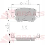 Braxis Arka Fren Balatası – AA0621 / OEM 5Q0698451F