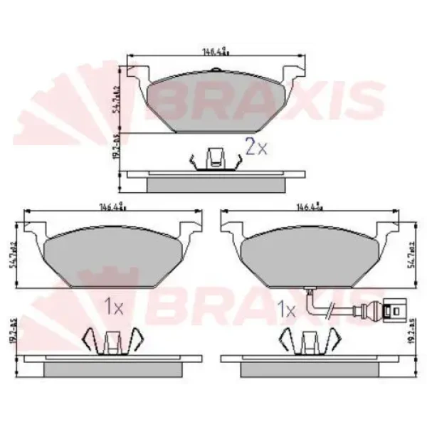 Braxis Ön Fren Balatası – AA0627 / OEM 1K0698151J