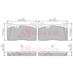 Braxis Ön Fren Balatası – AA0639 / OEM 8R0698151C