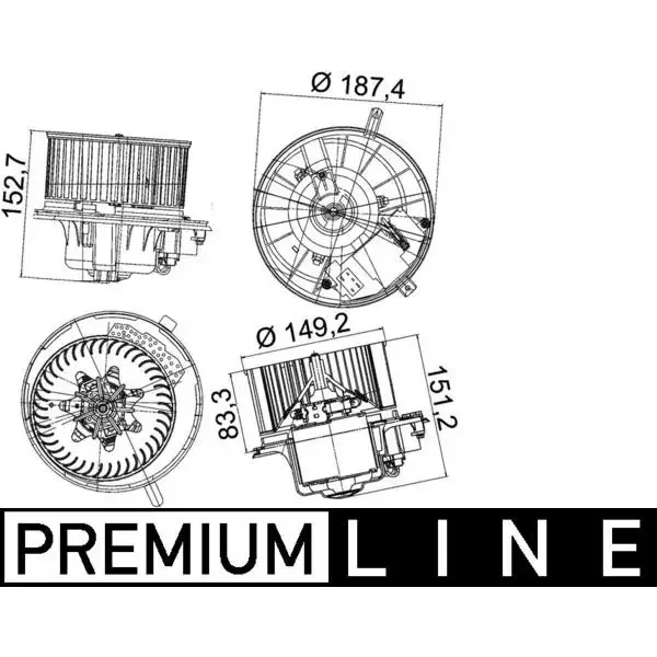 Mahle Kalorifer Motoru – AB149000P / OEM 1K1820015D