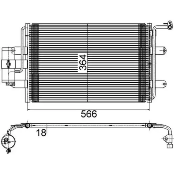 Mahle Klima Radyatörü – AC180000S / OEM 1J0820413B ürün görseli