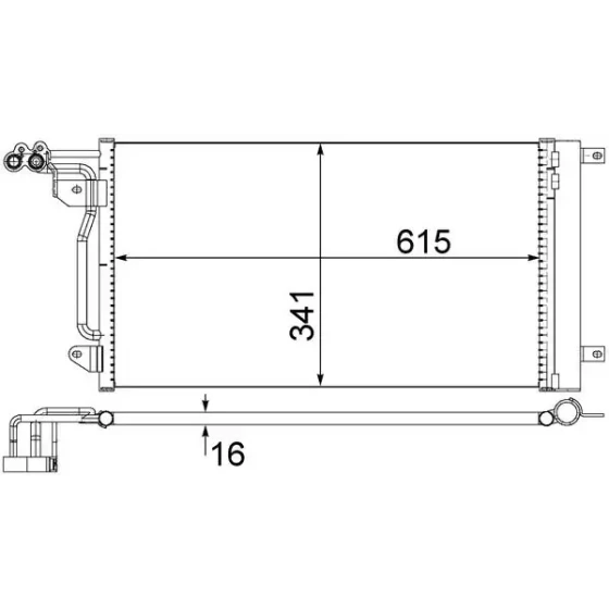 Mahle Klima Radyatörü – AC566000P / OEM 6C0816411B ürün görseli
