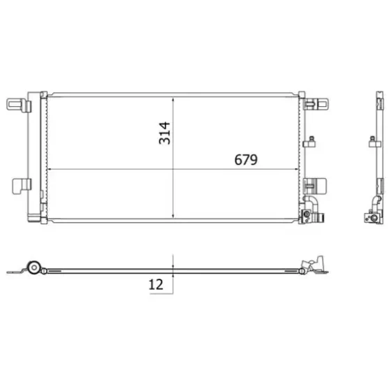 Mahle Klima Radyatörü – AC961000S / OEM 8W0816421C ürün görseli