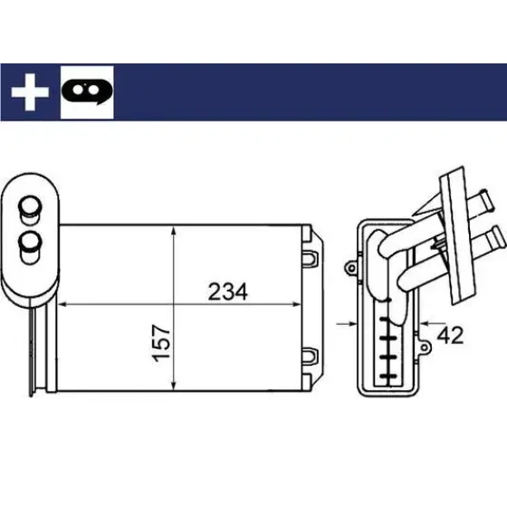 Mahle Kalorifer Radyatörü – AH19000S / OEM 191819031C ürün görseli