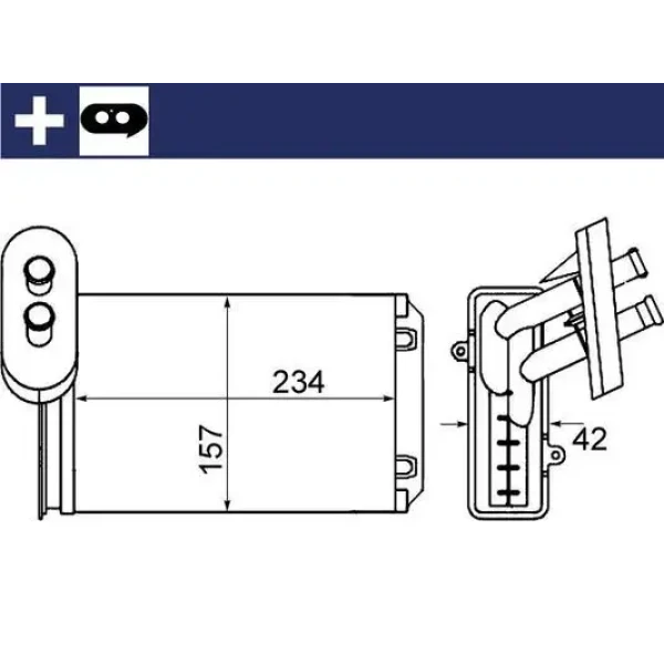 Mahle Kalorifer Radyatörü – AH19000S / OEM 191819031C