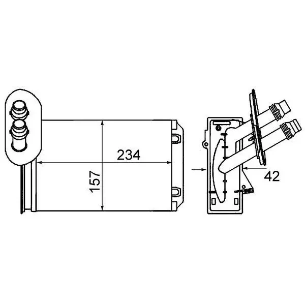 Mahle Kalorifer Radyatörü – AH20000S / OEM 1J1819031A