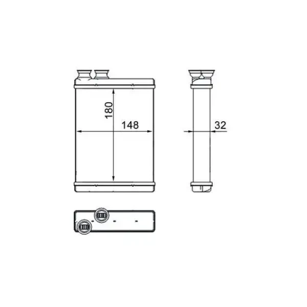 Mahle Kalorifer Radyatörü – AH265000S / OEM 6C0819031