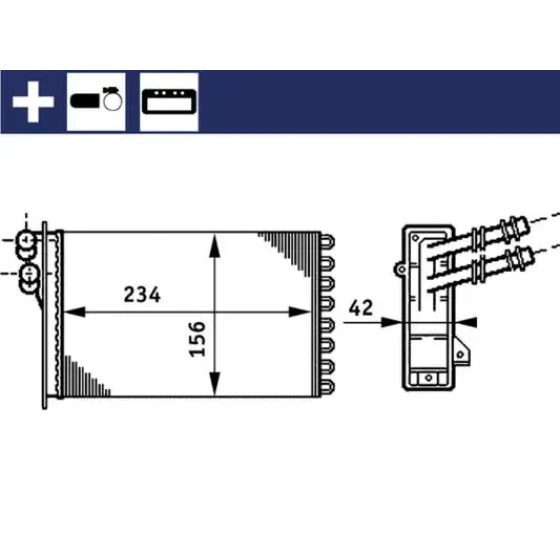Mahle Kalorifer Radyatörü – AH72000S / OEM 1J1819031A ürün görseli