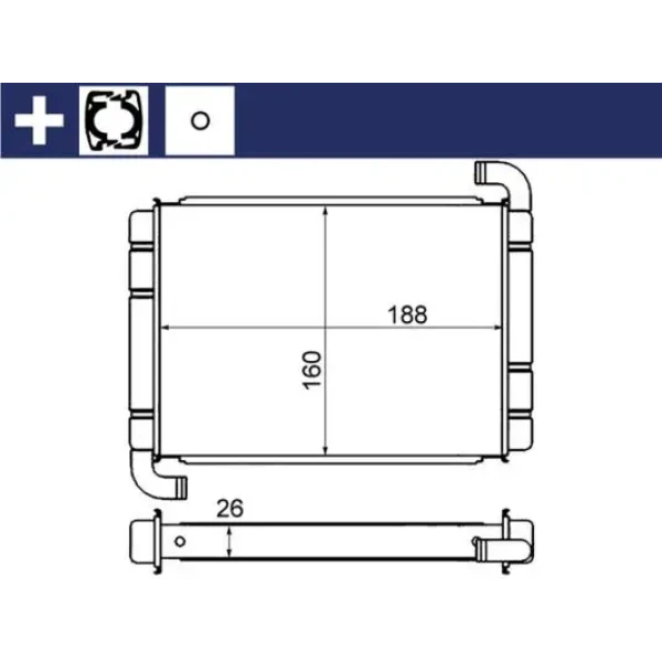 Mahle Kalorifer Radyatörü – AH9000S / OEM 55702423