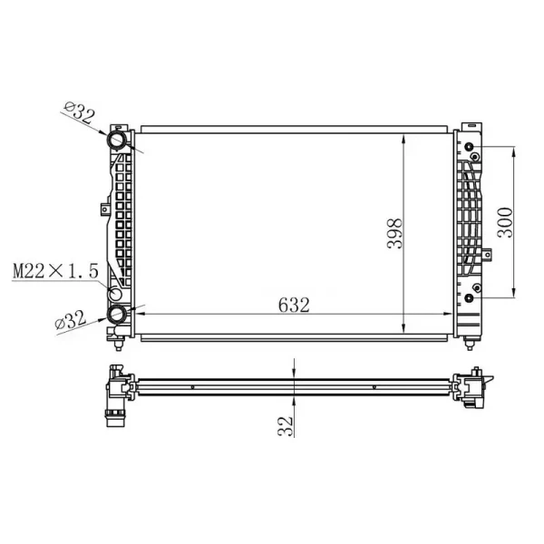 ORIS Radyatör – BAU003032 / OEM 8D0121251BC