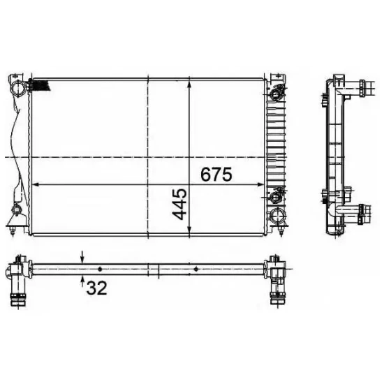 ORIS Radyatör – BAU056032 / OEM 4F0121251AF ürün görseli