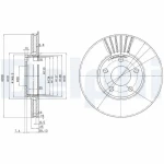 Delphi Ön Fren Diski – BG2745 / OEM 4B0615301B