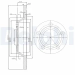 Delphi Ön Fren Diski – BG2987 / OEM 8D0615301A