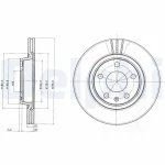 Delphi Ön Fren Diski – BG3198 / OEM 8E0615301P