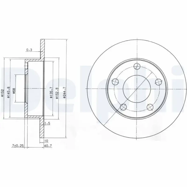 Delphi Arka Fren Diski – BG3381 / OEM 8E0615601A
