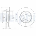Delphi Arka Fren Diski – BG3671 / OEM 4B0615601B