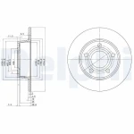 Delphi Arka Fren Diski – BG3672 / OEM 4B0615601A