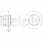 Delphi Arka Fren Diski – BG3673 / OEM 8E0615601B