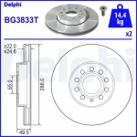 Delphi Ön Fren Diski – BG3833T / OEM 5C0615301D