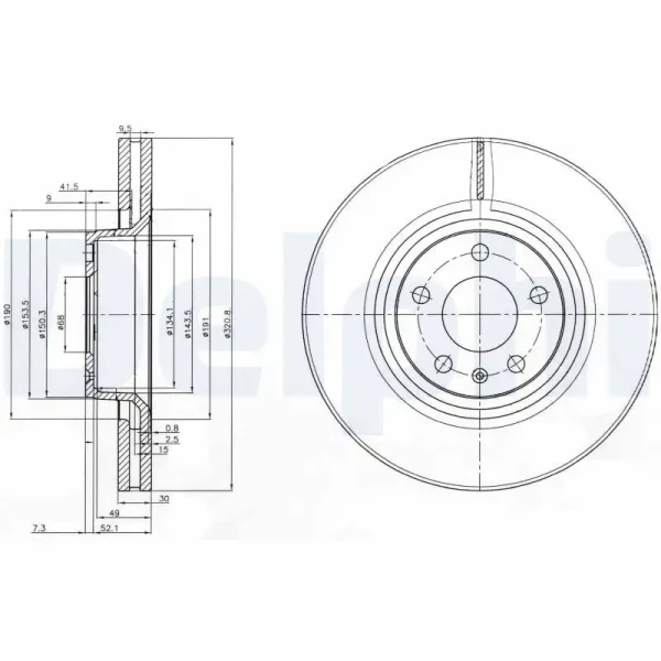 Delphi Ön Fren Diski – BG3939 / OEM 4F0615301E