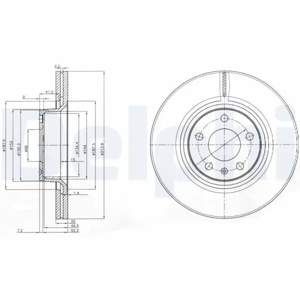 Delphi Ön Fren Diski – BG3942 / OEM L4FD615301