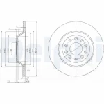 Delphi Arka Fren Diski – BG3956C / OEM 4F0615601E
