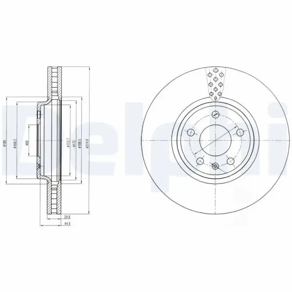 Delphi Ön Fren Diski – BG4080C / OEM 8K0098301G