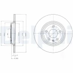 Delphi Arka Fren Diski – BG4081C / OEM 8K0615601J