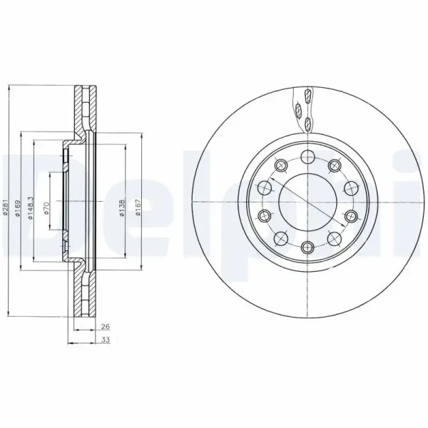 Delphi Ön Fren Diski – BG4314