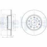 Delphi Arka Fren Diski – BG4324C / OEM 1K0615601AA