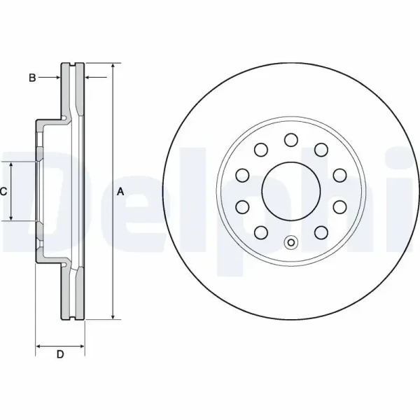 Delphi Ön Fren Diski – BG4701C / OEM JZW698302AP