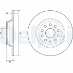 Delphi Arka Fren Diski – BG4751C / OEM 3Q0615601