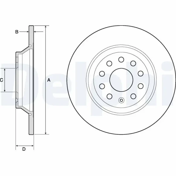 Delphi Arka Fren Diski – BG4751C / OEM 3Q0615601