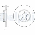 Delphi Ön Fren Diski – BG4799C / OEM 8K0615301T