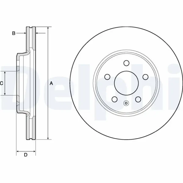 Delphi Ön Fren Diski – BG4799C / OEM 8K0615301T