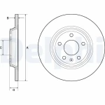 Delphi Arka Fren Diski – BG4800C / OEM 8W0615601C