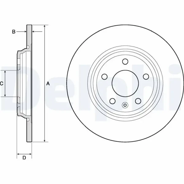 Delphi Arka Fren Diski – BG4800C / OEM 8W0615601C