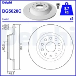 Delphi Arka Fren Diski – BG5020C / OEM 5Q0615601G
