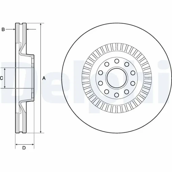Delphi Ön Fren Diski – BG9957 ürün görseli