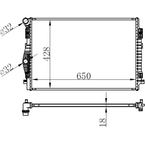 ORIS Radyatör – BVW035018 / OEM 5Q0121251EQ