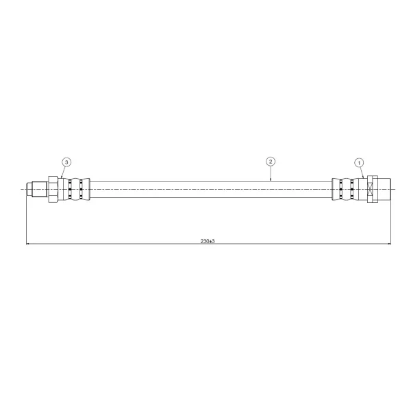 CAVO Arka Fren Hortumu – C800516A / OEM 8D0611775B